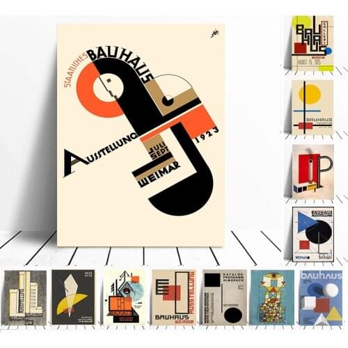 Weimar Exhibition Bauhaus Poster Retro Abstract Art School Store Office Home Canvas Mural wall art Canvas Printings poster