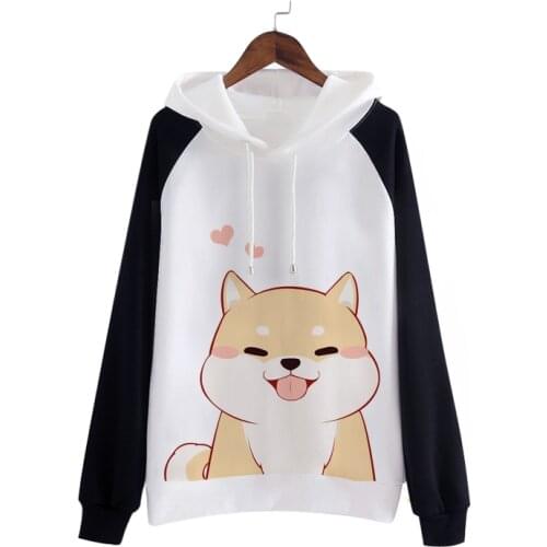 Japanese Doge Kawaii Muco Sweatshirts Pullovers Harajuku Coat Clothes Cute Women Hoodies