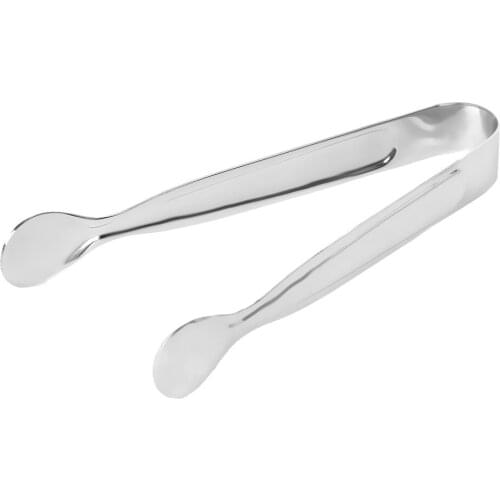 Stainless Steel Salad Ice Cake Tong Bbq Cooking Serving Food Clip Clamp - Home Kitchen Supplies - Silver Heavy Duty