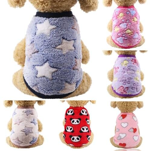 XXS-XL Small Cheap Pet Clothes For Dogs Jacket Clothing Soft Fleece Winter Warm Dog Clothes French Bulldog Chihuahua Yorkshire