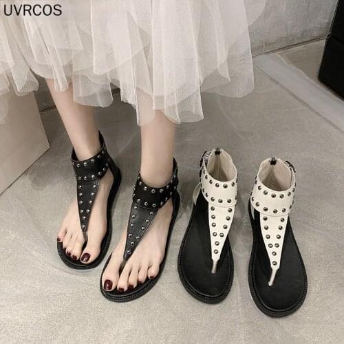 Womens Shoes 2021 Female Sandals Gladiator Style Buckle Zippers Female Shoes Flip Flops Wedges Platform Cover Heel Ladies Shoes
