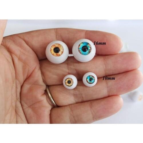 1pair/lot new 10mm 16mm for BJD Doll eyeball colorful pupil option