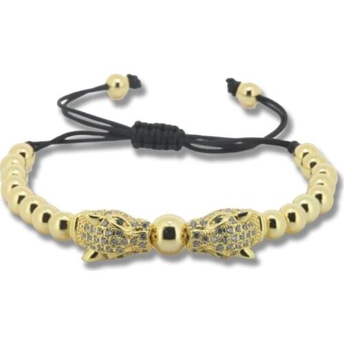 1PC Anil Arjandas Macrame Bracelet Fashion Leopard Charms Bracelet & Bangle for Men Jewelry