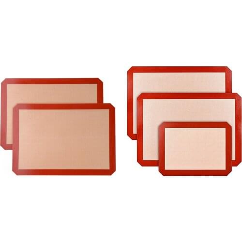 2x Pastry Mat Tool Nonstick Baking Pad Silicone Baking Pad Non-Stick Rolling Dough Mat for Cake Cookie Kitchen Tool