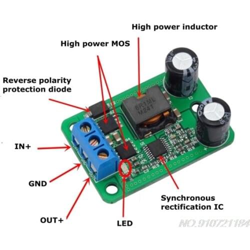 24 V/12 V For 5 V/5A 25 W DC-DC Synchronous Step Down Module Converter D17 20 Dropshipping