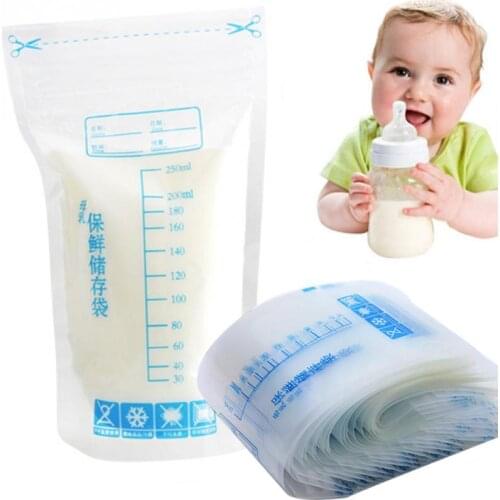 30Pcs Breast Milk Storage Freezer Bag Baby Food Storage Bag Freezer Bag BPA Free Baby Feeding Bags Disposable Practical Bag