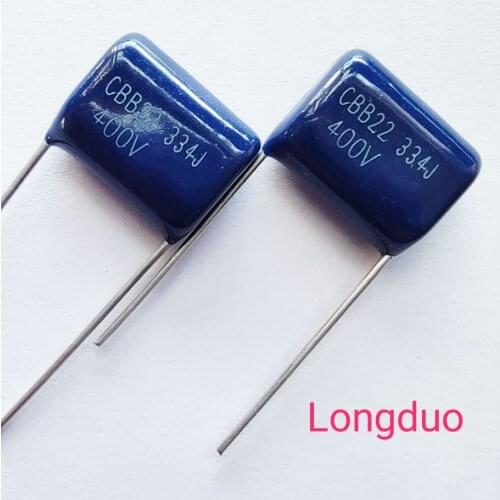 50pcs 334J 0.33uf 330nf 400V Type CBB Metallized Polypropylene Film Capacitors