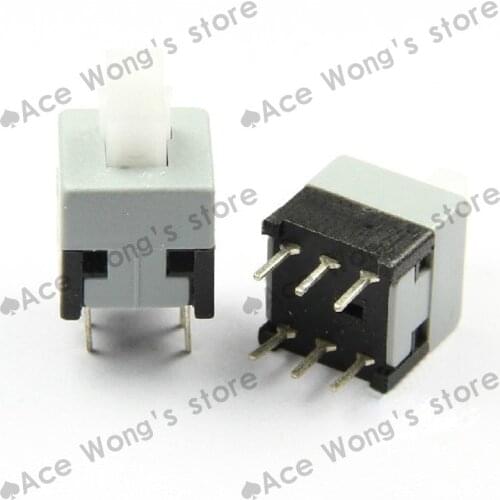 50PCS/LOT) 8.5mm x 8.5mm Push Tactile Power Micro Switch Self lock On/off button