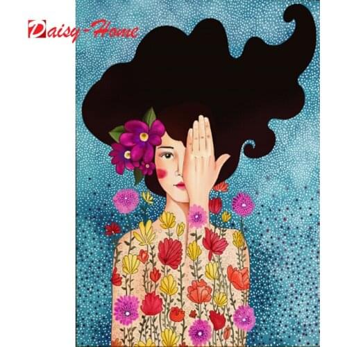 5D Diamond Painting Full Anime Cartoon Girl Art Embroidery Picture Colorful Portrait Diamond Mosaic Photo Cross Stitch Kit Decor