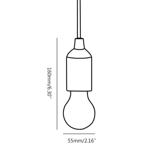 A5KC Portable Colorful LED Hanging Lamp Drawstring Light Tent Camping Light Bulb Outdoor Home Night Light