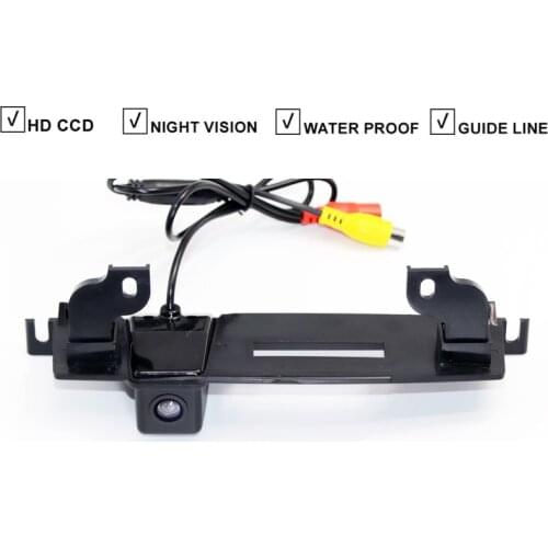 Vehicle Car Rear View Reverse Camera For NISSAN TIIDA 2008 trunk handle Auto Backup Parking Night Vision Wide Angle Guide Line