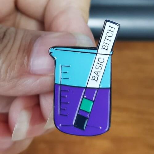 Science jokes lapel pin