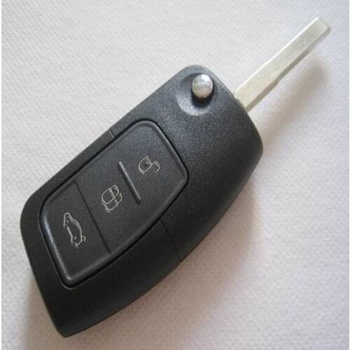 DAKATU 3 Button Flip Folding Remote Fob Cover Uncut Car Blank Key Shell for Ford Focus Fiesta C Max K