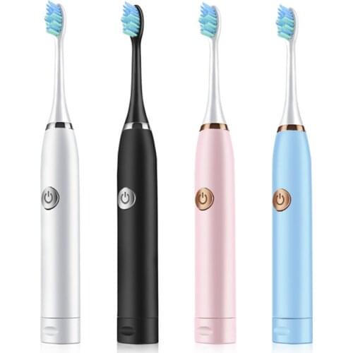 Electric Toothbrush Battery Operated for Adults and Kids, 2 Brush Heads, Waterproof, Soft Slender Bristles for Home Travel