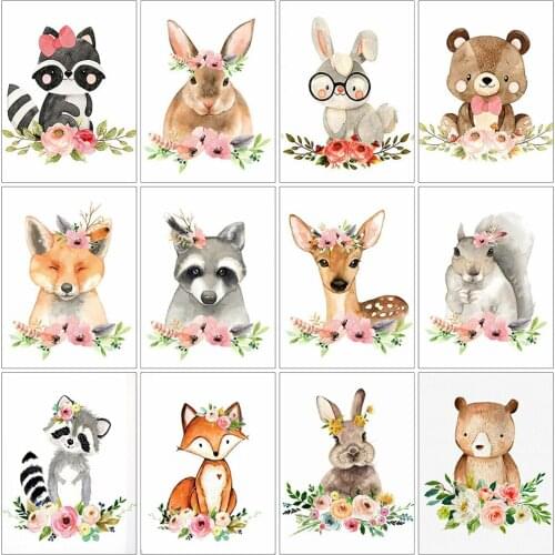 Evershine 5D DIY Diamond Painting Giraffe Mosaic Kits Diamond Embroidery Full Square Drill Animals Cross Stitch Fox Handicraft