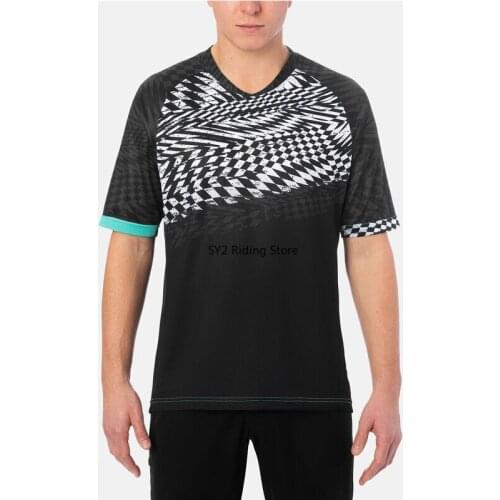 Short Sleeve Mountain Bike T-Shirt Off-Road MX Moto MTB BMX Racer Jerseys Downhill Enduro Clothing Breathable Fast Drying