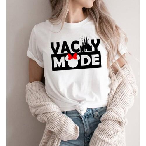Vacay Mode Shirt Minnie Vacay Mode Tshirts Castle Trip Matching Tee Cute Graphic T Shirts Kawaii Unisex Tops