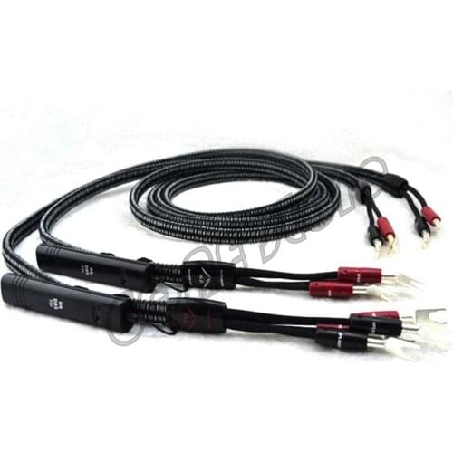 Hifi Audio AMP CD DVD player speaker cable interconnector cables 72V carbon DBS series 1000 silver spade plug