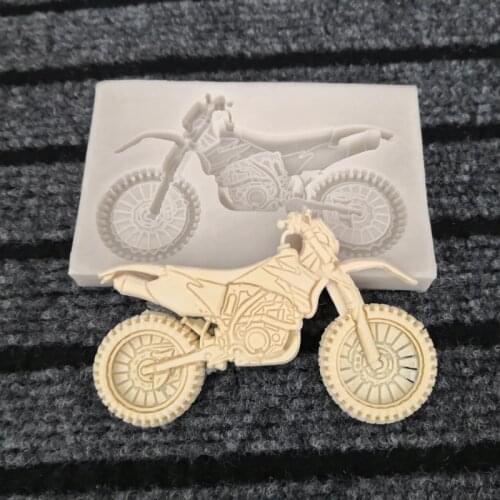 KLM New motorcycle shape silicone mold Chocolate fondant cake decorating tool Gypsum resin epoxy mold