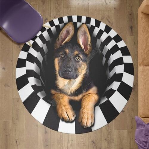 German Shepherd Funny Carpet Square Anti-Skid Area Floor Mat 3D Rug Non-slip Mat Dining Room Living Room Soft Bedroom Carpet 03
