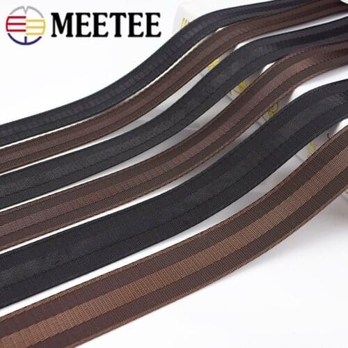 Meetee 5Meters 25-38mm Polyester Nylon Webbing Tapes DIY Safety Seat Backpack Pet Strap Belt Strapping Bias Binding Tapes