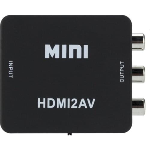 MINI 1080P HDMI TO AV Converter BOX HD Video Converter Box HDMI To RCA AV/CVSB L/R Video Mini HDMI To AV Support NTSC PAL