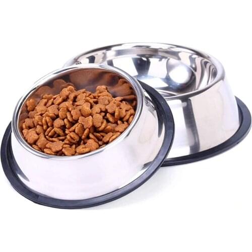 Stainless Steel Dog Bowl For Dish Water Dog Food Bowl Pet Puppy Cat Bowl Feeder Feeding Dog Water Bowl For Dogs Cats