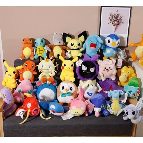 Plikachued Eevee Stuffed Toy Plush Doll With Tag Charmander Squirtle Bulbasaur Pokemoned Claw Machine Anime Children Gift