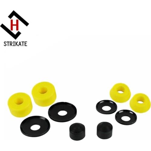 10pcs Truck part Kit Skateboard Truck Rebuild Kit MEDIUM 94A Bushings Washers 16mm Pivot Cups For 2 Trucks 4" to 5.25"