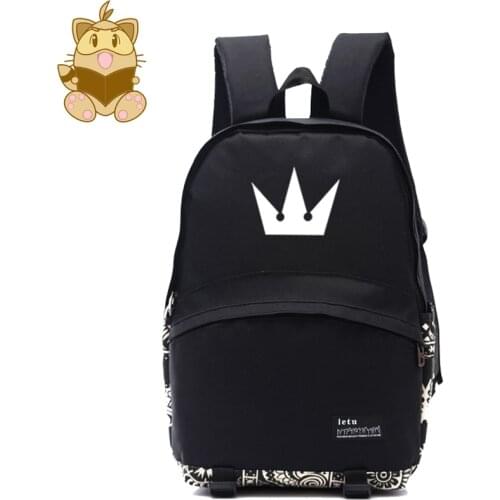 Kingdom hearts Logo printing nylon backpacks game fans daily use backpack gift for gamer NB033