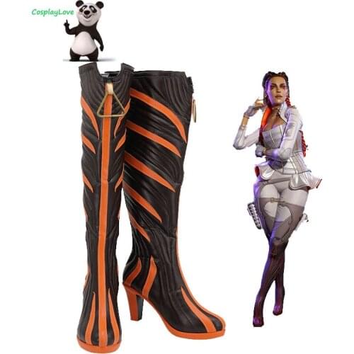 Apex legends Season 5 Loba Grey Cosplay Shoes Long Boots Newest Custom Made For Female Male CosplayLove