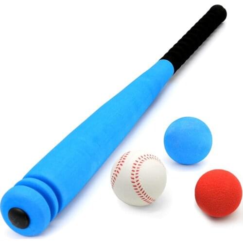 Foam Baseball Bat and 3 Balls - Indoor Soft Super Safe T Ball Bat Toys Set Age Over 3 yrs Old Best Gift for Children 21 inch