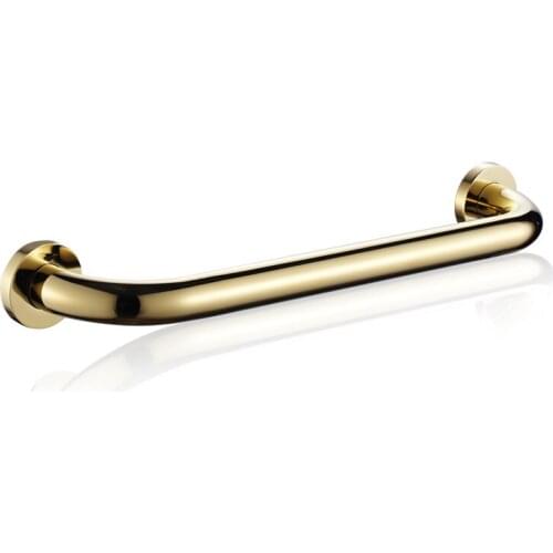 Gold plated bathroom grab bars for elderly/disabled, 30~50cm towel bars safety grab bars chrome, Copper bathtub grab bars toilet