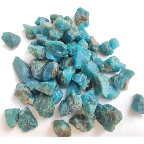 Natural Rough Polished stone Irregular Blue Apatite Gem Small Rough Stone Specimen Healing Crystal Gravel Minerals and Stones