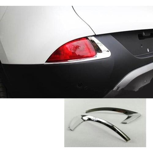 Car Rear Back Fog Light Lamp Frame Stick ABS Chrome Cover Trim Hood Panel Frame 2pcs For Renault Kadjar 2016 2017 2018 2019