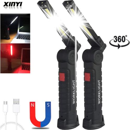 USB Rechargeable 10000LM Work Light COB LED flashlight Magnetic 5modes Ultra Bright torch lamp waterproof for Camping Car Repair