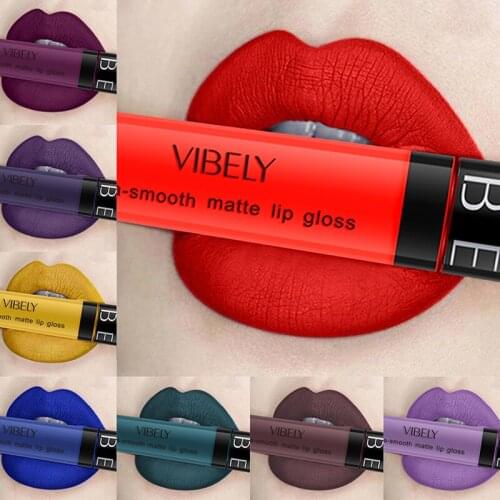 New Matte Waterproof Non Stick Cup Not Fade Lipstick Liquid Lip Gloss Sexy Lip Makeup 29 Colors Professional Cosmetic Set
