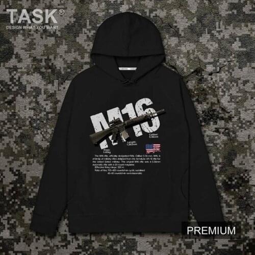 Rifle Series M16 USA Automatic rifle Army jedi game printing hoodie sweatshirt mens long sleeve Spring Autumn Hoodies Tracksuit