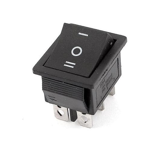 On/Off/On Snap-In Panel Mount DPDT Latch Rocker Switch AC 250V/15A 125V/20A