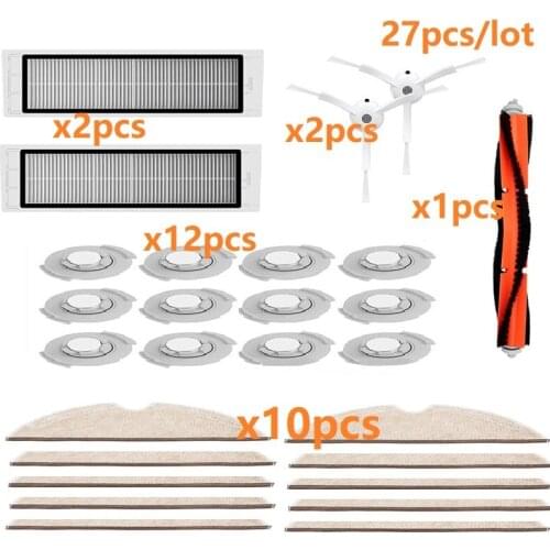 For Xiaomi Roborock S50 s51 s55 s5 s6 accessories Vacuum Cleaner Parts HEPA Filter Mop Cloths Main Brush Side Brush Water Tank