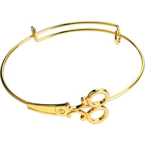 Statement 2018 Spring New Jewelry Opening Activities Scissors Bracelet Simple Fashion Gold Bracelets For Women Men Wedding Gifts
