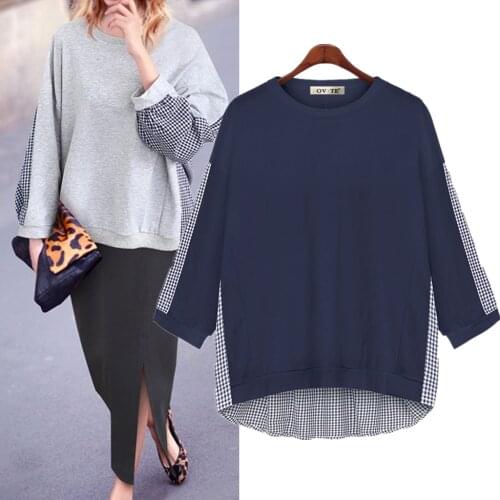 Autumn Hoodies Women Casual Striped Patchwork Minimalist Sweatshirt O-Neck Embroidery Basic Pullover Spring