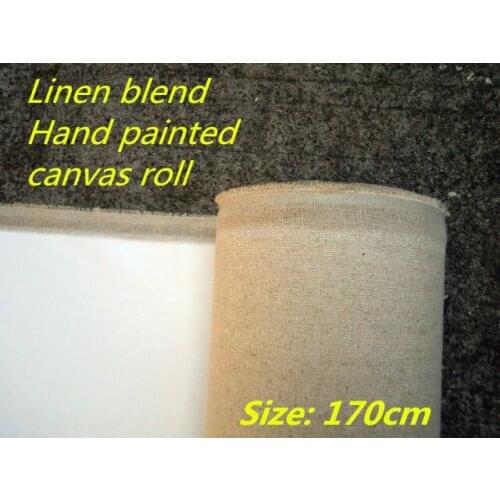 1.7m wide Blank linen blend canvas roll painting