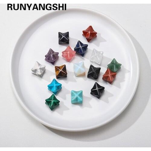 1pc Natural Crystal stone Amethyst melcaba hexagram Star Pendant David star aura healing gemstone For jewelry making