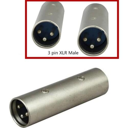 3 pin XLR Male to XLR Male Connector Adapters