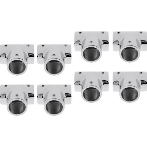 8 Pcs Boat Yacht Handrail Fitting 1" Tee - 316 Stainless Steel
