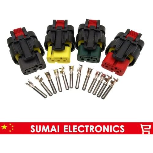 AMP/TE 3 Pin Auto 776429 Camshaft sensor plug,Oil pressure/atmospheric pressure sensor plug for Excavator Carter 320D,349D etc