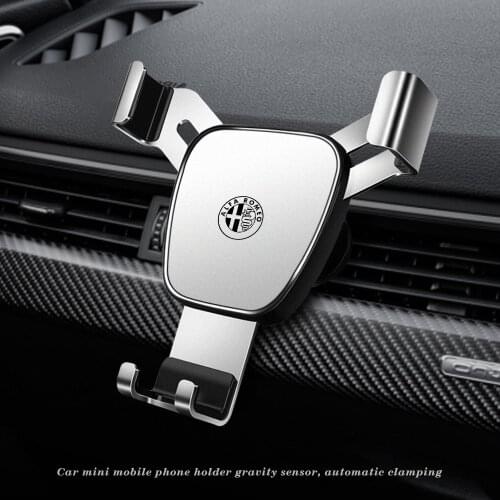 Universal Gravity Car Phone Holder Mobile Phone Car Air Vent Mount Stand for Alfa Romeo GT Stelvio Giulia 156 Auto Accessories