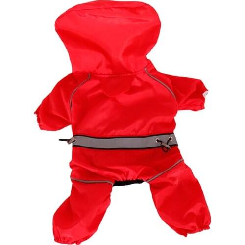 Dog Raincoat Reflective Waterproof Dog Clothes Rain Jacket Dog Costume Jumpsuit Outfit Poodle Bichon Schnauzer Clothing Dropship