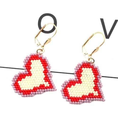 FAIRYWOO Gothic Heart Earrings Women Luck Jewelry Sweet Heart Jewelry For Women Accessories Red Jewelry Gifts Friendship Earring